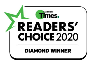 Cambridge Times Readers Choice 2020 Diamond Winner Badge